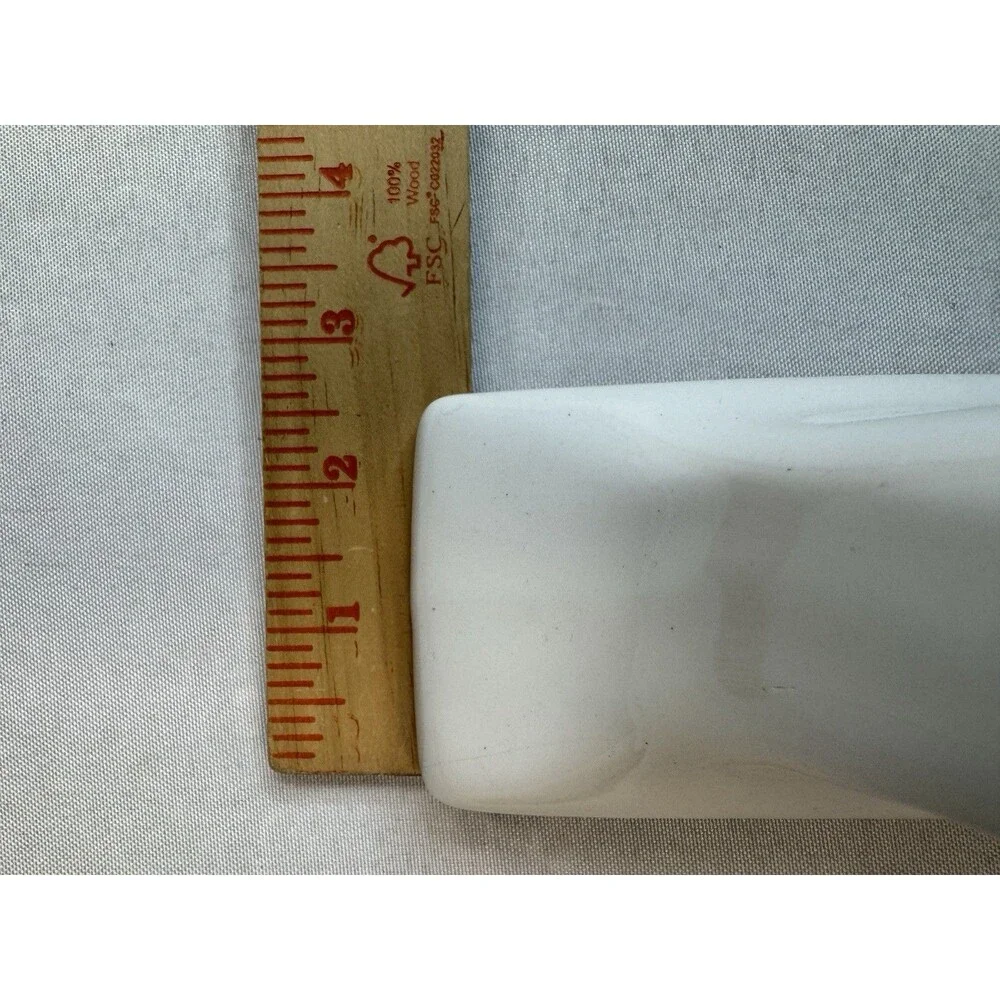 Replacement white glazed ceramic towel bar base 4.75